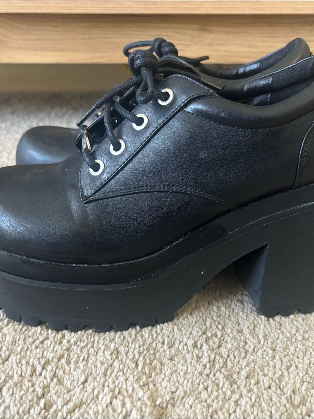 dELiA*s Black Platform Lace-Up Chunky Oxford